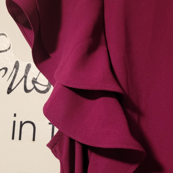 Maurices Dark pink dress  size 0x - equivalent of 14w - Picture 5 of 7